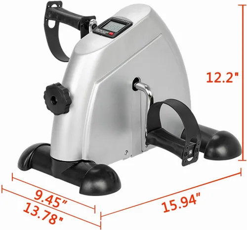 Miniatura 9 de Mini bicicleta de ejercicio, ejercitador de pedales de bicicleta debajo del escritorio, máquina portátil de peddler de brazos y piernas