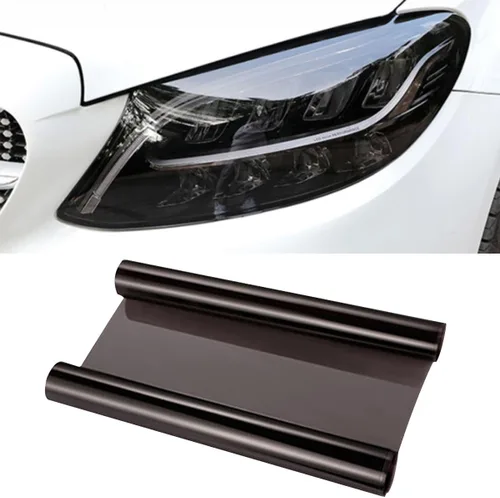Miniatura 14 de Película de tinte autoadhesiva para luces de automóvil de 11.88×48 pulgadas, película de tinte para luz de freno, faro, luz trasera, luz antiniebla