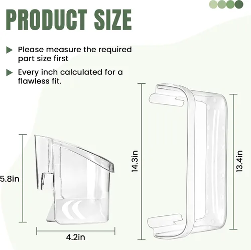 Miniatura 3 de AMI PARTS 240363702 Estante de puerta de refrigerador para Frigidaire, Kenmore - Reemplaza 240363704, 240363705, 240363708, AP2116106, PS430207