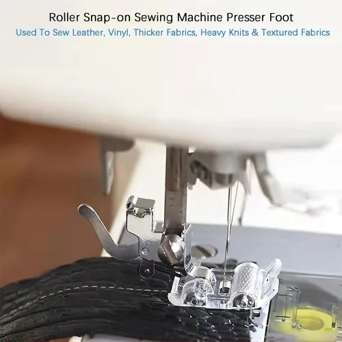 Miniatura 5 de Prensatelas para máquina de coser con rodillos a presión, se adapta a todos los cantantes a presión de vástago bajo, Brother, Babylock, Euro-Pro