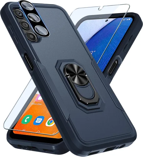 Miniatura 41 de Janmitta Funda compatible con Samsung Galaxy A14 5G con protector de pantalla + protector de lente de cámara, funda resistente de servicio pesado
