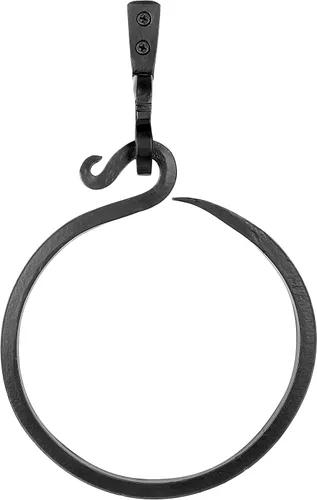 Anillo de toalla de hierro forjado: un toque de encanto artesanal a tu cocina o baño con nuestro toallero hecho a mano. Fabricado por herreros, este