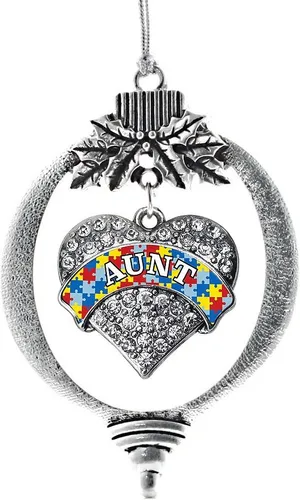 Miniatura 102 de Inspired Silver - Adorno con dije de hermana gemela - Adornos navideños de plata con circonitas cúbicas
