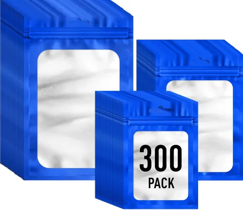 Miniatura 36 de ANZNKU 300 bolsas holográficas de Mylar resellables, bolsas resellables de 4x6 pulgadas para pequeñas empresas, bolsa de kit para resaca a prueba