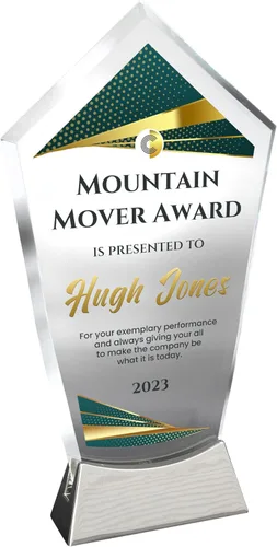 Miniatura 9 de Placa de vidrio personalizada de 9 1/4 pulgadas, placa personalizada como premios y trofeos, placas de vidrio para premios como jubilación y Diseño 3