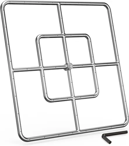 Miniatura 11 de onlyfire Anillo Quemador Cuadrado de 12 Pulgadas para Fogata de Gas Natural y Propano y Chimenea, Quemador de Fogata DIY de Acero Inoxidable 304
