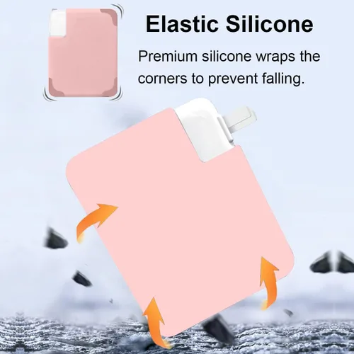Miniatura 5 de Funda protectora de cargador de silicona suave de 67 W para MacBook Pro de 14 pulgadas 2024-2021 M3 A2918 A2992 M2 A2779 M1 A2442 Funda adaptador