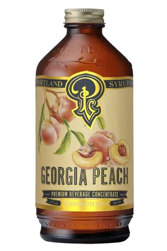 Georgia Peach - Saborizante dulce y jugoso de melocotón para café, tés, batidos, cócteles y postres - Perfecto para añadir un toque de delicia
