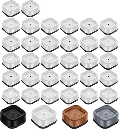 Miniatura 35 de shouwuhho Paquete de 12 Elevadores de Muebles Ajustables Elevadores de Cama de Servicio Pesado Elevan Altura 1", Elevadores de Cama Cuadrados