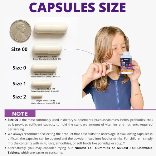 Miniatura 5 de NuBest Tall Apoya la fuerza ósea, salud ósea, sistema inmunológico mejorado y bienestar corporal completo con calcio, colágeno y hierbas