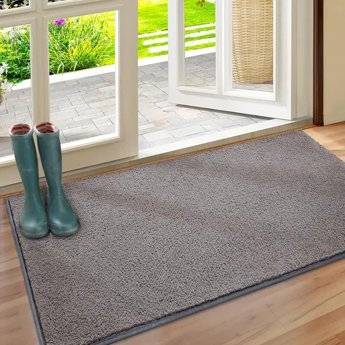 Miniatura 16 de HOMEIDEAS Tapetes para puerta de interior, 17 x 29 pulgadas, súper absorbentes, antideslizantes, para entrada, parte delantera y trasera, tapete