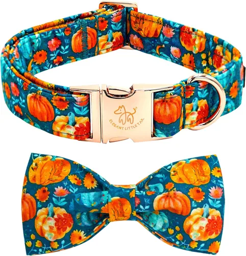 Miniatura 31 de Elegante collar para perro con moño Floral Vintage, cómoda pajarita para perro, collar de perro con lazo Collar ajustable para perros pequeños