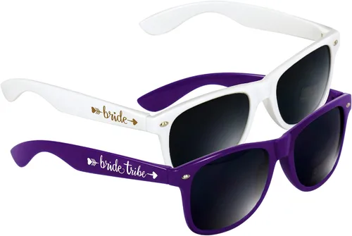 Miniatura 4 de LADY&HOME Paquete de 10 lentes de sol para despedida de soltera, lentes de sol de tribu de novia y novia para fiesta de novia, despedida de soltera