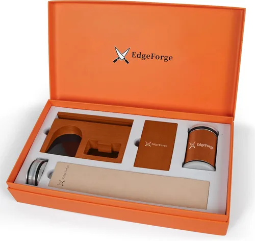 Kit de afilador de cuchillos rodantes de alta calidad, dos discos adicionales, suavizador de cuero y soporte, regalo elegante para chefs y