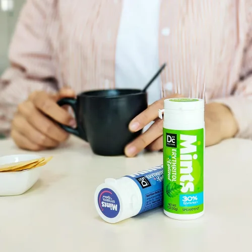 Miniatura 6 de DC24 DAILY CARE Xilitol Eritritol Mentas, sin aspartamo sin azúcar, bajas en calorías, aliento refrescante, menta verde Keto, 30 piezas