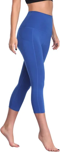 Miniatura 2 de CADMUS Womens High Waist Workout Legging Capris for Yoga w Side Pockets