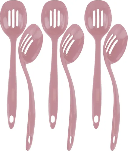 Miniatura 20 de Reston Lloyd Cuchara ranurada de melamina utensilio de cocina de alta calidad con mango ergonómico resistente al calor, plástico duradero sin BPA