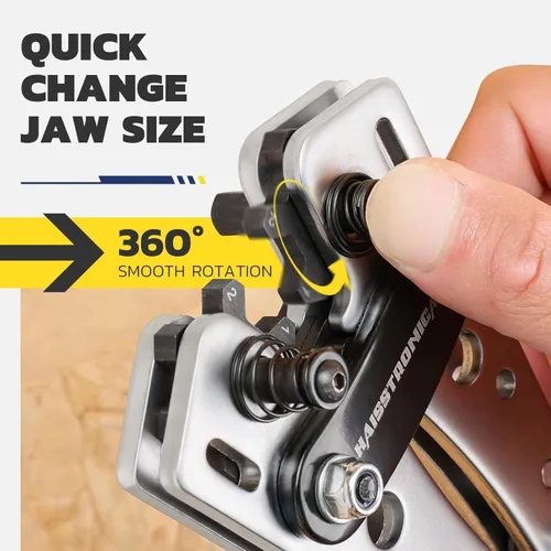Miniatura 7 de haisstronica Kit de herramientas de engaste de cable de batería resistente, trinquete hexagonal de mango extendido para terminales de cobre