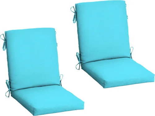 Miniatura 12 de ARDEN - Cojín para silla de comedor exterior de 20 x 20 pulgadas, resistente al agua y a la decoloración, textura verde azul pavo real