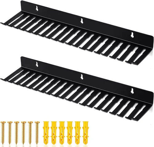 Miniatura 8 de 19 ranuras para colgar cables y organizador de pared, soporte para cables, organizador de cables, almacenamiento de estudio, ranuras de ancho de 5.5