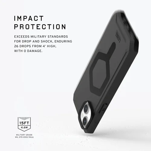 Miniatura 3 de URBAN ARMOR GEAR UAG Funda compatible con iPhone 15 de 6.1 pulgadas, Essential Armor negro, imán integrado compatible con carga MagSafe, funda