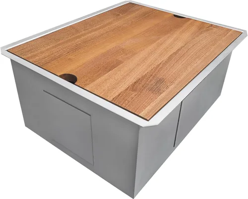 Miniatura 15 de Ruvati Fregadero de Preparación de Barra Estación de Trabajo de 13 pulgadas con Tapa - Fregadero de Cocina de Acero Inoxidable Calibre 16 Bajo