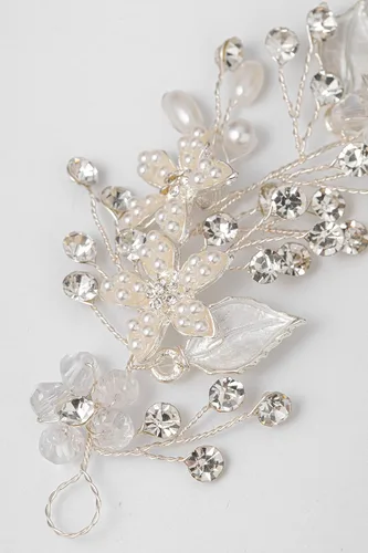 Miniatura 5 de Coucoland - Diadema de niña de hadas para primera comunión; tiara de corona de cristal, accesorio para el cabello de bebé, diadema para novias