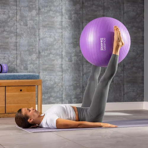 Miniatura 2 de Core Balance Pelota de ejercicio para entrenamientos, resistente a estallidos y antideslizantes, pelota de yoga suiza para embarazo, estabilidad