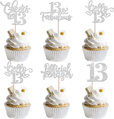 Miniatura 10 de 30 piezas de adornos para cupcakes de 12 cumpleaños feliz, brillantes doce, hola 12, felicitaciones a 12 años, adornos para cupcakes, 12