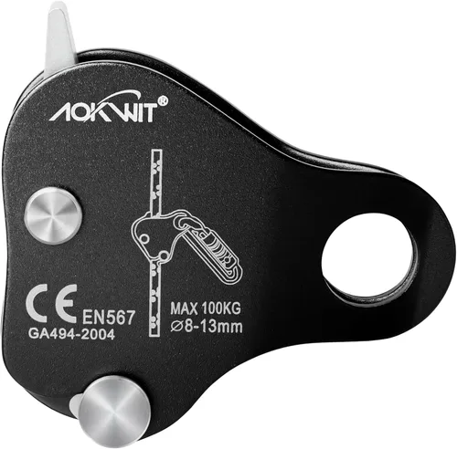 Miniatura 21 de Cuerda de escalada Ascender Grab Protección contra caídas Dispositivo de Belay Equipo de escalada de árboles, Equipo de rapel Ascensor de cuerda