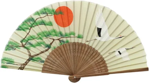 Miniatura 7 de Terra Distribution Abanico Plegable [Importación de Japón] Abanicos de Mano para Mujer Plegables, Abanico Japonés, Diseño Único, Bambú Hecho a Mano