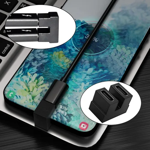 Miniatura 4 de chenyang CY USB4 Tipo C hembra a hembra de alimentación de datos de vídeo adaptador de extensión 40Gbps para NS Switch & Teléfono y Laptop