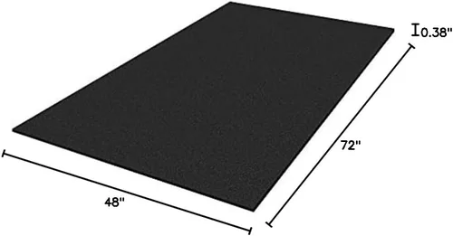 Miniatura 9 de IncStores Tapete Premium de 4'x6' - Tapete de Ejercicio de Goma Vulcanizada, Tapetes de Alta Densidad para Pisos de Gimnasio, Gimnasio en Casa