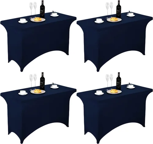 Miniatura 173 de FORLIFE - Funda de mesa de elastano, mantel ajustado de 4 pies para mesas rectangulares, funda elástica para patio, universal para bodas, banquetes