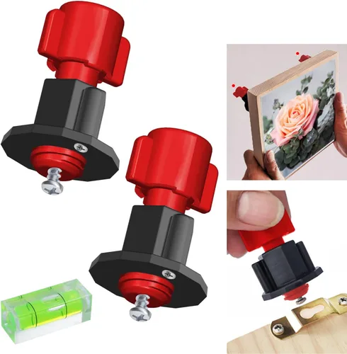 DIKOO - Kit de Marcado y Nivelación para Colgar Cuadros y Murales - con Mini Nivel de Burbuja Usado para Marcar Agujeros de Clavo, Marcos, etc. Set