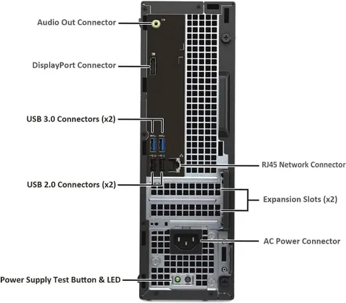 Miniatura 3 de Dell Computadora de escritorio OptiPlex 3040 SFF, Quad-Core i5-6500 hasta 3.6 GHz, 8 GB de RAM, 256 GB SSD, teclado y mouse, WiFi, BT, Windows 11