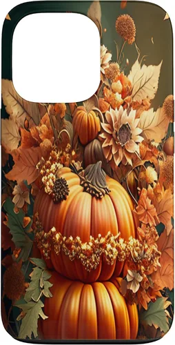 Miniatura 10 de Funda para iPhone 13 Pro Max con diseño de hojas otoñales y calabazas
