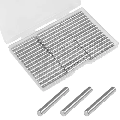 Miniatura 19 de MroMax 100 pasadores cilíndricos de acero inoxidable 304 M1.0.197 x 0.236 in, clavijas de soporte de estante para dispositivos metálicos