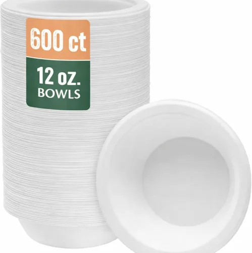 Miniatura 11 de Nicole Home Collection Platos de papel desechables compostables de 10 pulgadas, 100 % bagazo, biodegradables, ecológicos, caña de azúcar natural