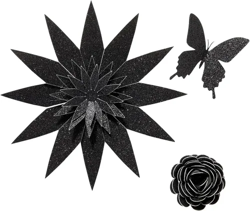 Miniatura 5 de Bright Creations Papel de cartulina negra con purpurina – Acabado brillante para álbumes de recortes y papel de manualidades – Cartulina negra