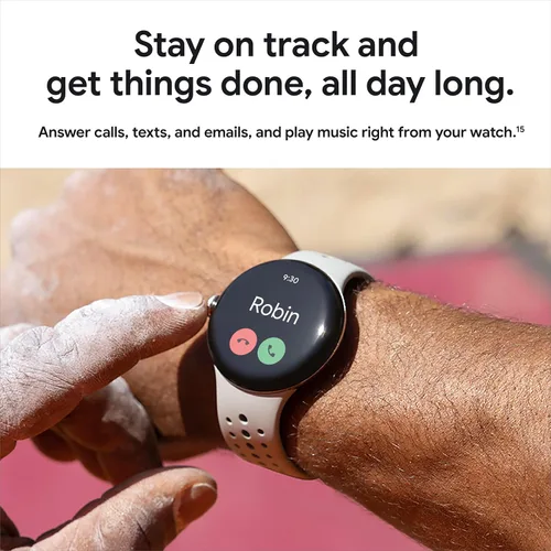 Miniatura 9 de Google Pixel Watch 2 con lo mejor de Fitbit y Google - Seguimiento de frecuencia cardíaca, gestión del estrés, características de seguridad - Reloj
