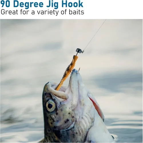 Miniatura 7 de Dr.Fish Paquete de 30 ganchos de plantilla de 90 grados con soporte de alambre, curva redonda #1-#4/0 para Ned Rig, Swimbait, Bass Fishing Jig Mold
