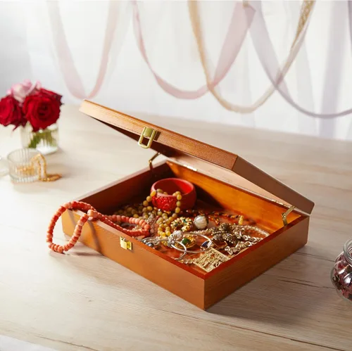 Miniatura 4 de Caja de recuerdo de madera, caja decorativa grande, caja de recuerdos con tapas, caja de recuerdos de boda, caja de joyería, caja de oración, caja