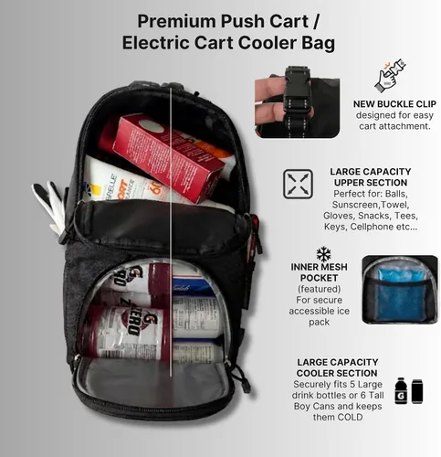 Miniatura 2 de Foretra Golf Push Cart Bag - Power Cart Trolley Cooler/Storage