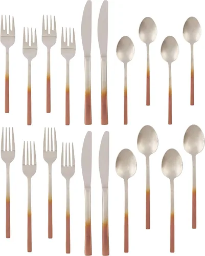 Miniatura 2 de Cambridge Silversmiths Kelvin Copper Ombre Satin Mirror 18/8-20 piezas Juego de cubiertos