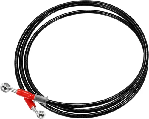 Miniatura 10 de X AUTOHAUX 27.6 in 27.56 "Longitud 0.394 in ID motocicleta freno hidráulico tubo manguera aceite tubo 28° 0° acero inoxidable trenzado cable
