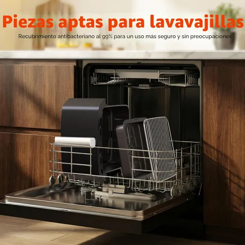 Miniatura 8 de Freidora de aire de doble cesta, 12.6QT de tamaño familiar para 10–12 personas, cesta XL para pollo entero de 6LB, diseño compacto DoubleStack