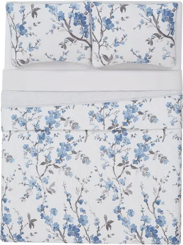 Miniatura 4 de CANNON Kasumi - Juego de edredón floral de poliéster de 2 piezas, tamaño individual XL, con temática floral, para hombres y mujeres, certificado