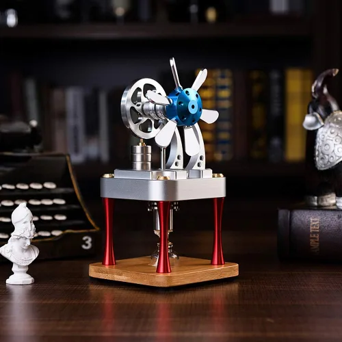 Miniatura 3 de Sunnytech Aire caliente Stirling Motor Modelo Ciencia Física Juguete Home Office Escritorio Decoración Kit M16-CF