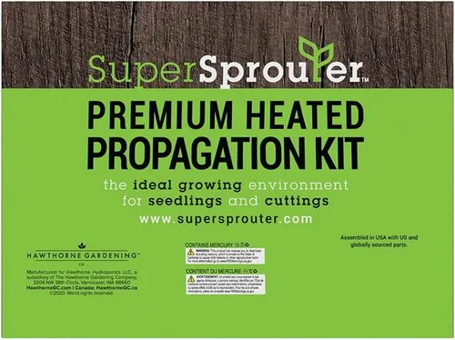 Miniatura 8 de Super Sprouter estación de propagación con bóveda de 7 pulgadas, Premium Propagation Kit con luz T5